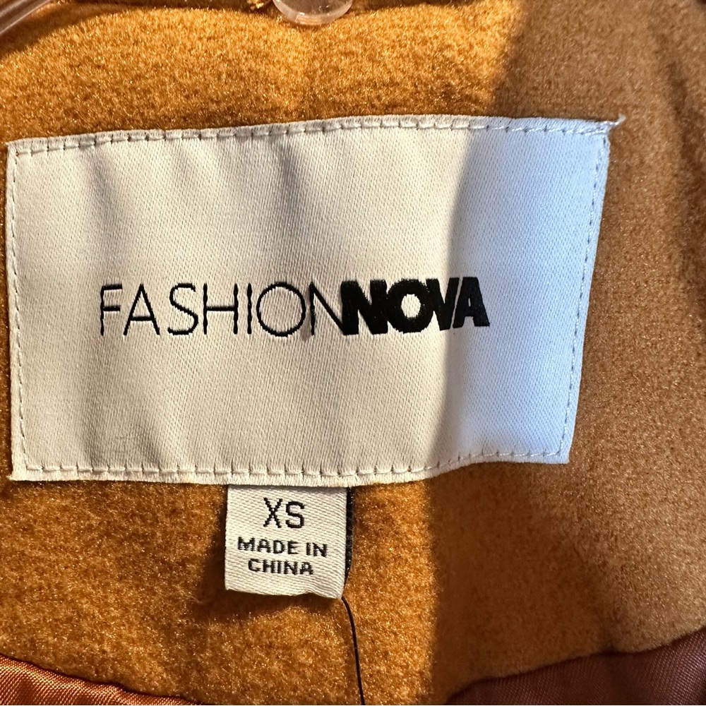 Fashion Nova “Pardon My French” Faux Fur Trim Coat - Picture 12 of 13